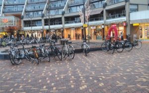 gezond fietsen naar de winkel